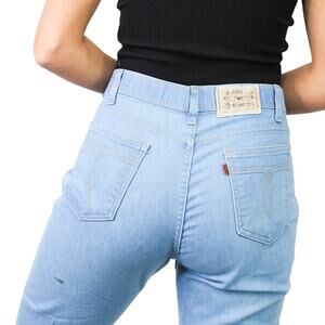 VTG 1970s Levi's Straight Boot Leg Cowboy Jeans Brown Tab Size 36x34